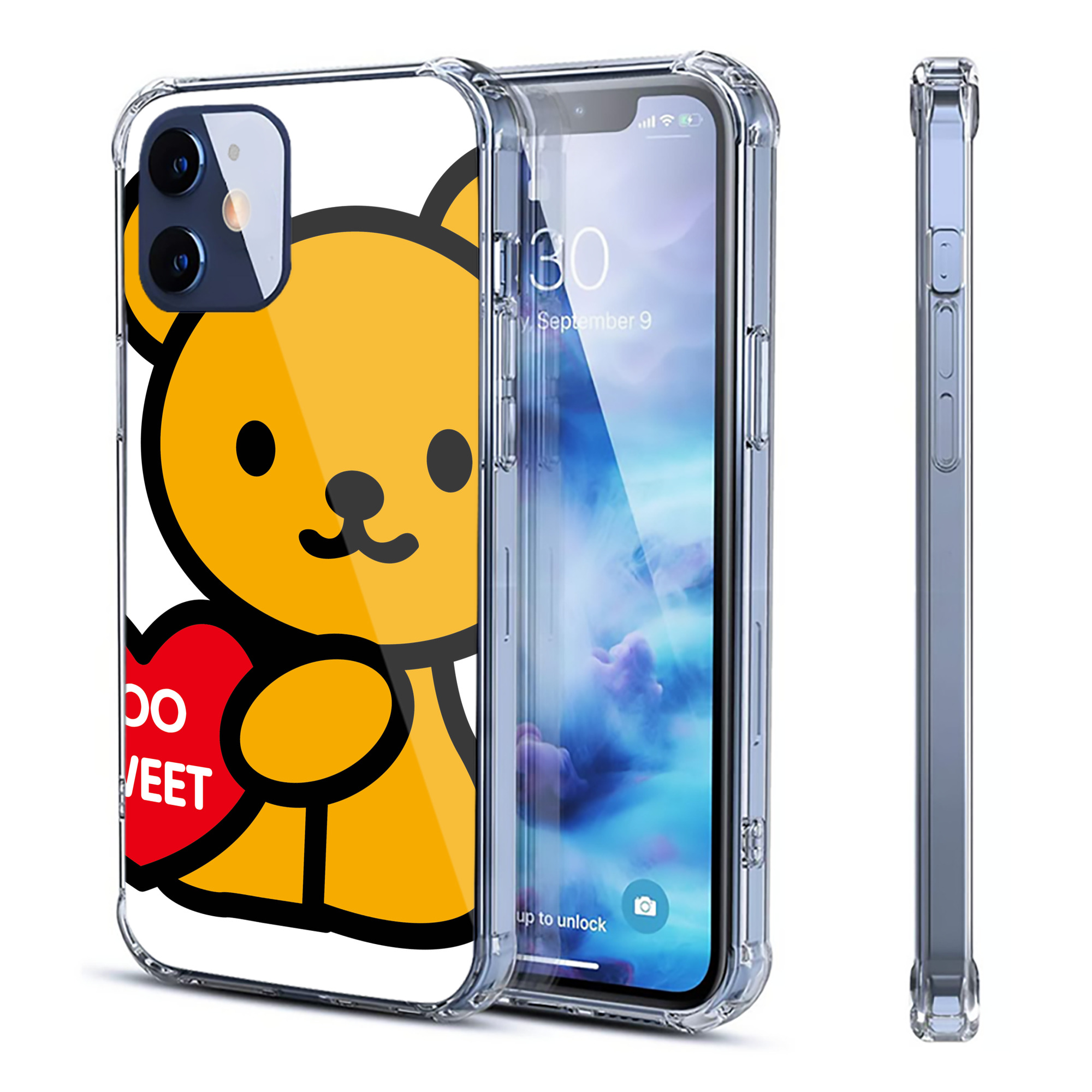 （画像用） Hello Kitty ハローキティ 【iPhone 12シリーズ対応】透明スマホケース（クリアソフトケース）